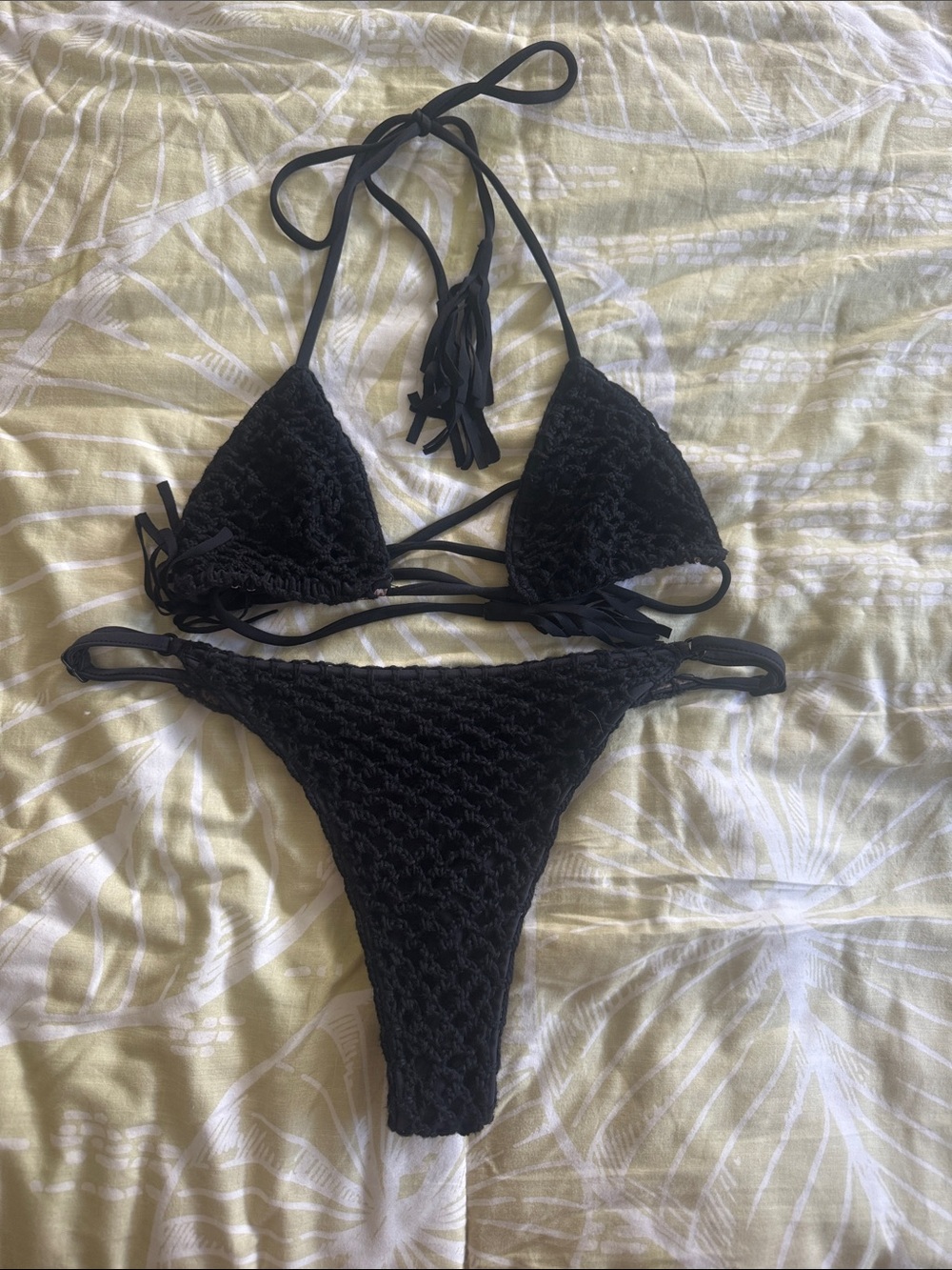 ACACIA Black Crochet Bikini Set